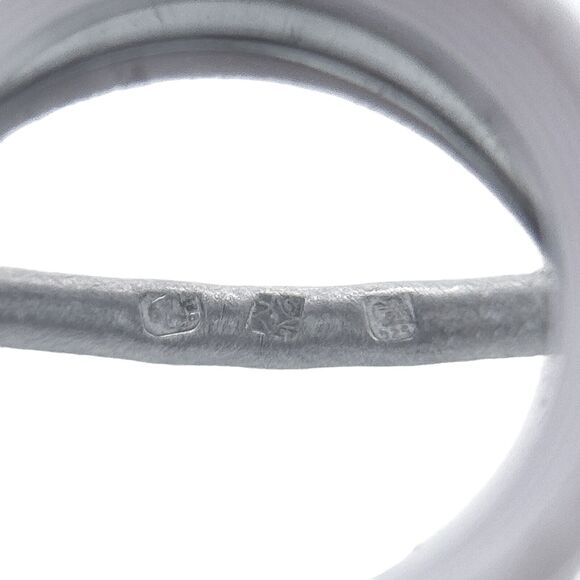 Vintage Sterling Silver 925 Infinity Symbol Charm Bangle Bracelet 8" Adjustable - Picture 3 of 6